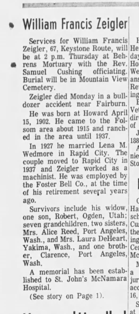 Clipping from Rapid City Journal